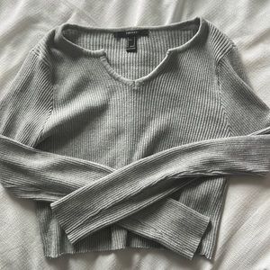 cute grey forever 21 sweater